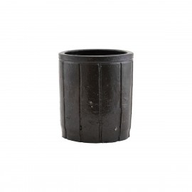 house doctor cache pot argile brun design julian