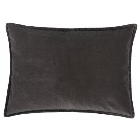 ib laursen housse de coussin velours rectangulaire noir 50 x 70 cm