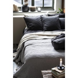 ib laursen housse de coussin velours rectangulaire noir 50 x 70 cm