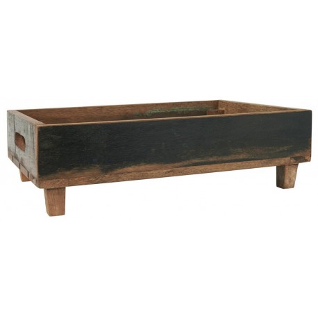 caisse sur pied rangement bois recycle ib laursen