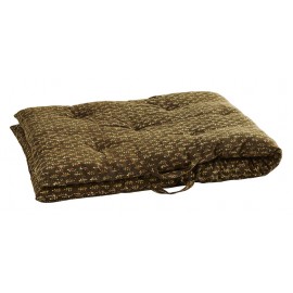 Coussin long matelas de sol coton imprimé Madam Stoltz vert