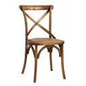 nordal chaise de bistrot classique bois de chene rotin