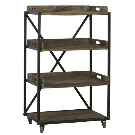 ib laursen etagere a poser roulettes campagne industrielle metal bois