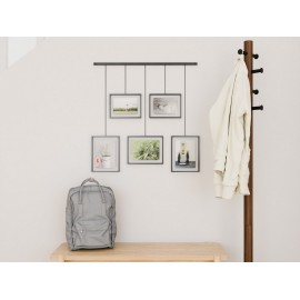 umbra exhibit cadre photos suspendu 5 multivues metal noir 1013426-040