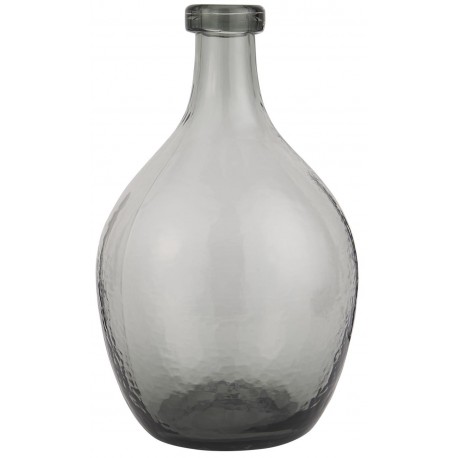 Grand vase dame-jeanne verre IB Laursen gris