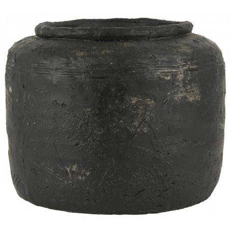 Grand cache-pot béton style antique IB Laursen Cesar noir
