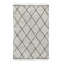 hk living tapis berbere losanges franges blanc noir 120 x 180 cm