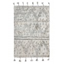 hk living tapis style berbere noir blanc franges 120 x 180 cm