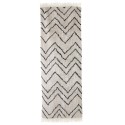 hk living tapis de couloir style berbere motif zig zag noir blanc