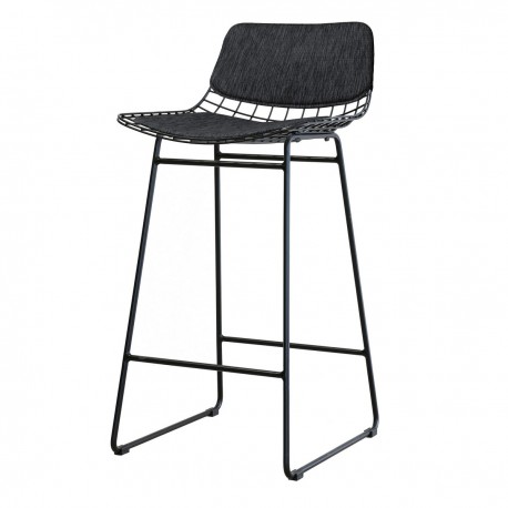 Coussin tabouret de bar HK Living gris foncé