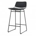 hk living coussin tabouret de bar gris fonce