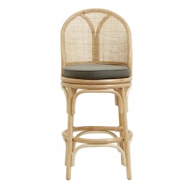 nordal bali tabouret de bar style classique rotin naturel artisanal