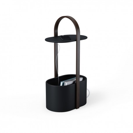 umbra hub table d appoint design rangement cables noir