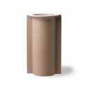 hk living vase forme de moule gres marron clair