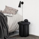 house doctor phant table d appoint design ronde bois de manguier noir