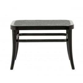 nordal wicky petit banc bois rotin tresse noir