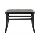 nordal wicky petit banc bois rotin tresse noir