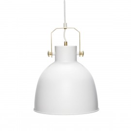 hubsch suspension industrielle metal blanc dore