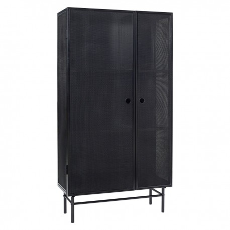 hubsch armoire industrielle metallique grillagee noir