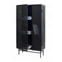 hubsch armoire industrielle metallique grillagee noir