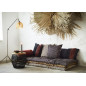 madam stoltz housse de coussin coton imprime franges