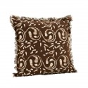 housse de coussin retro vintage imprime marron franges madam stoltz