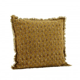 Housse de coussin coton imprimé franges Madam Stoltz