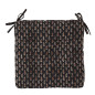 madam stoltz coussin de chaise carre coton imprime noir madam stoltz coussin de chaise carre coton imprime noir