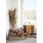 madam stoltz coussin de chaise carre coton imprime noir madam stoltz coussin de chaise carre coton imprime noir