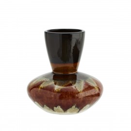 madam stoltz vase style retro gres marron degrade