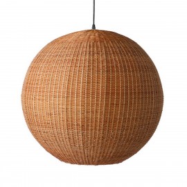 hk living ball suspension boule bois de bambou d 60 cm
