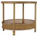 Table basse ronde rotin tresse style rétro IB Laursen