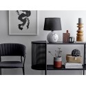 bloomingville table console design arrondi rangement metal perfore noir