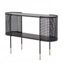 Table console design arrondi métal perforé Bloomingville Midou