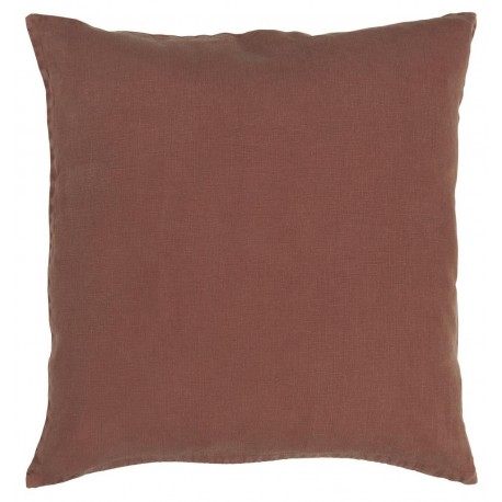 housse de coussin carree lin rouille ib laursen 50 x 50 cm