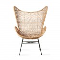 Fauteuil rotin naturel tressage style bohème HK Living Egg