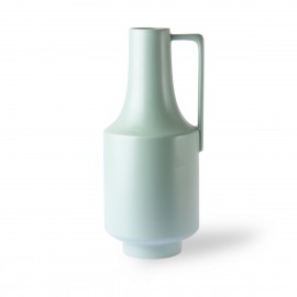 hk living vase haut ceramique vert pastel avec poignee