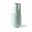 hk living vase haut ceramique vert pastel avec poignee