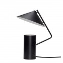 hubsch lampe de table conique design metal noir