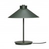 hubsch lampe de table design conique metal vert kaki