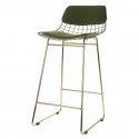 Set de coussin de tabouret de bar velours HK Living vert