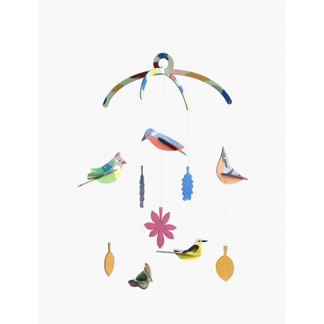 mobile d oiseaux en carton a suspendre studio roof garden birds