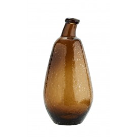 Vase verre soufflé forme organique Madam Stoltz marron