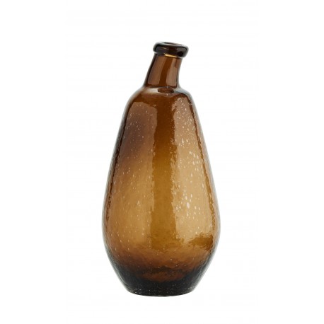 Vase verre soufflé forme organique Madam Stoltz marron