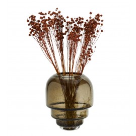 madam stoltz vase verre souffle teinte marron style classique chic