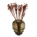 madam stoltz vase verre souffle teinte marron style classique chic