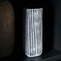 house doctor surat vase vertical carre rayures gris noir