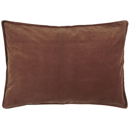 ib laursen housse coussin rectangulaire velours rouille 50 x 70 cm