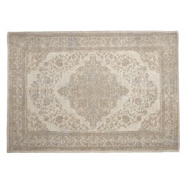 Grand tapis motif oriental coton Nordal Pearl beige