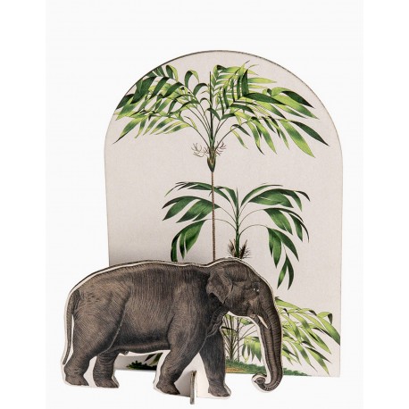 studio roof tropiacal elephant decoration en carton
